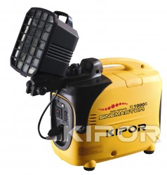 Бензиновый инверторный генератор Kipor IG1000S + прожектор