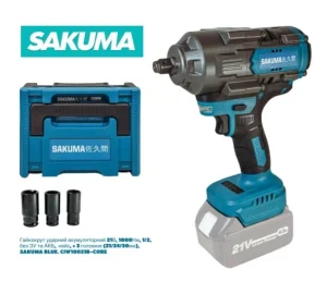 Гайковёрт ударный аккумуляторный 1000Нм SAKUMA BLUE CIW10021B-CORE