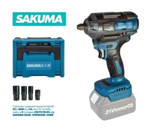 Гайковёрт ударный аккумуляторный 800 Нм SAKUMA BLUE CIW8021B-CORE SET02