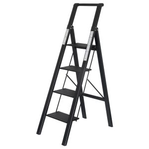 Стремянка алюминиевая черная 4 ступени Sigma Loft 1.47м
