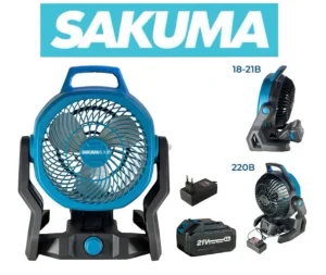 Аккумуляторный вентилятор с гибридным питанием SAKUMA CF2521-CORE SET112SB