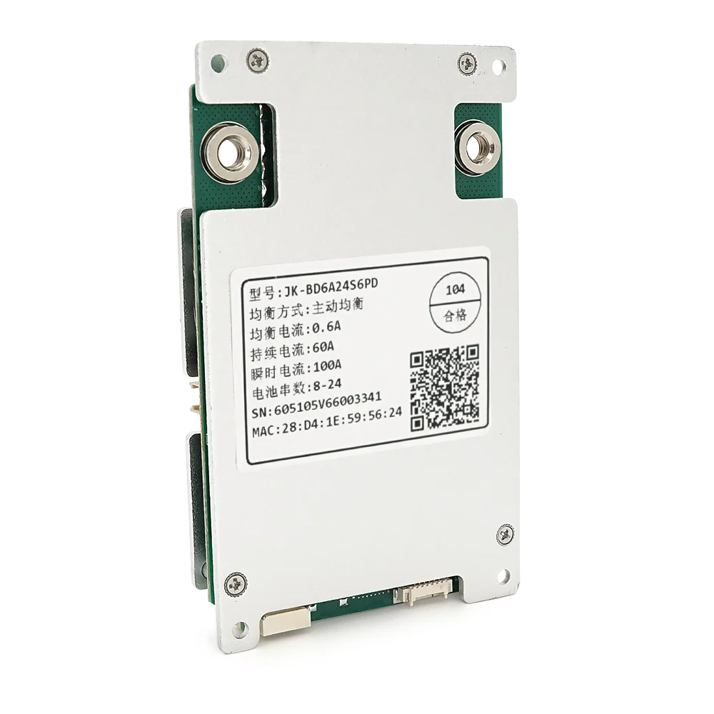 Плата BMS JiKong JK-BD6A24S6PD для Li-Ion, LiFePO4, LTO 8S–24S, 60 А