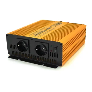 Инвертор напряжения Mexxsun MXSPSW-1000, 24V / 220V, 1000W с правильной синусоидой, 2 Shuko, клемные провода, Q4