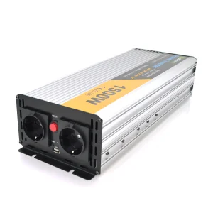 Инвертор напряжения Solinved Sol-Yb24-1500M, 24V / 220V, 1500W с аппроксимированной синусоидой, 2Shuko, USB, клеммные провода, Q6