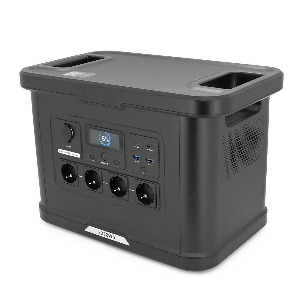Портативный источник питания OUPES S024 Lite, LiFePO4, мощность 2400Вт, пиковая 4500Вт, 2232Wh, 457*270*310 мм, 20,5 кг